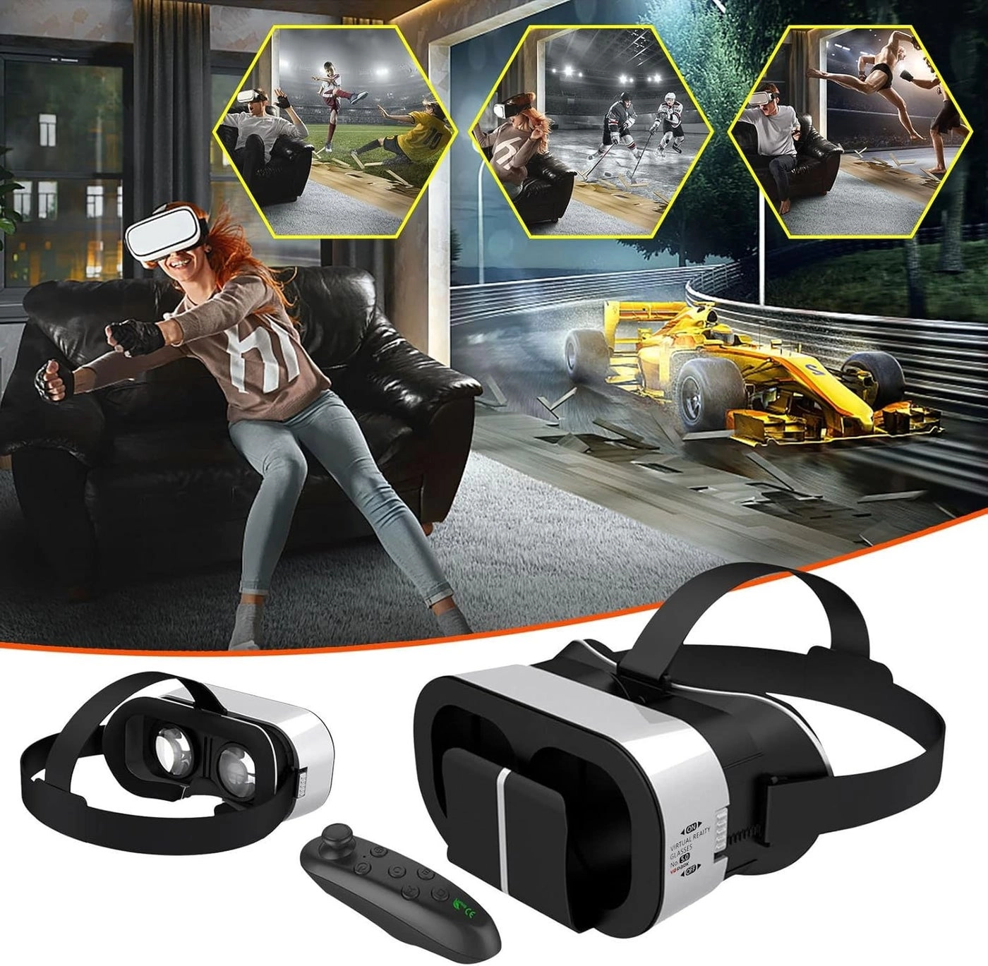 woobles VR Glasses - Remote Control 3D 360 ° Panoramic