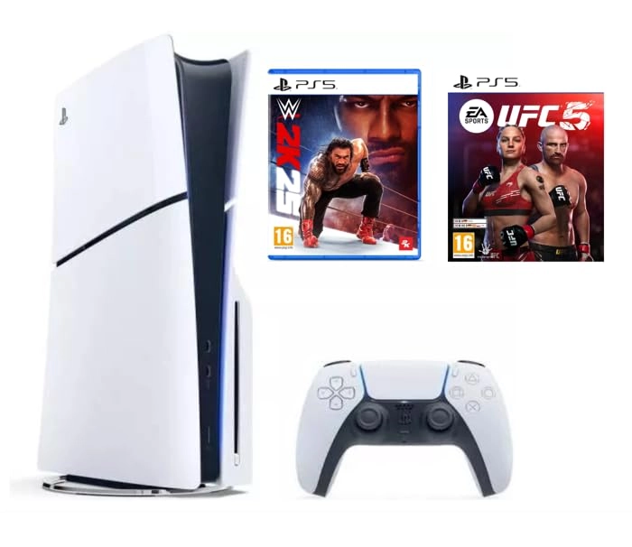 SIE PlayStation 5 Slim - International Version + UFC 5 + WWE 2K25