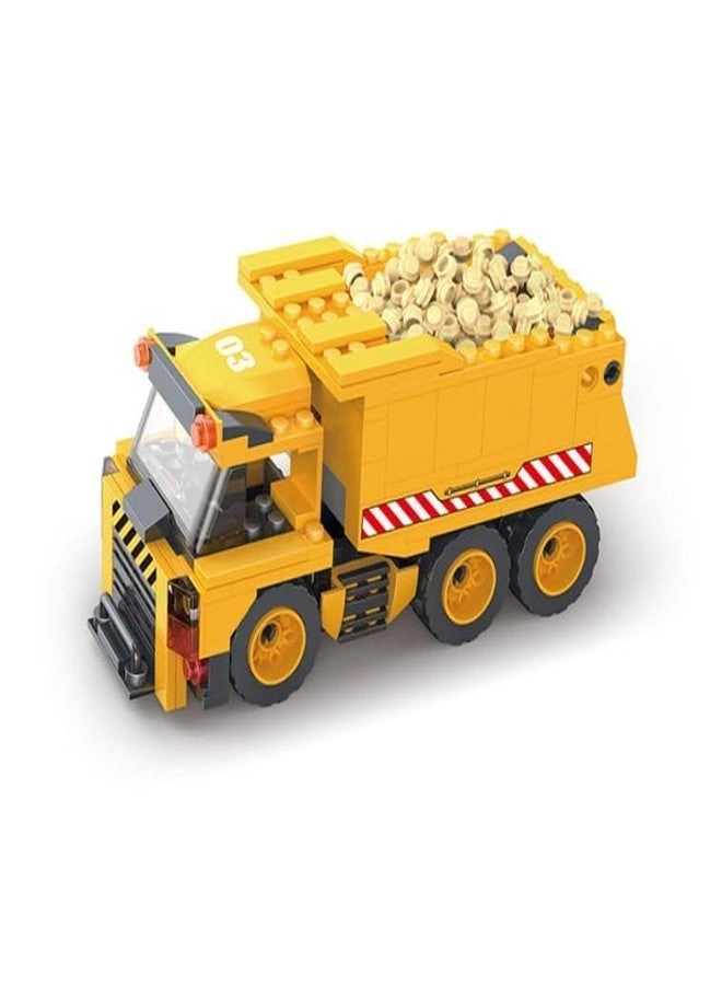 Mining Construction Site Building Blocks Set - DIY Drill Trucks Dumpers Mini Figures Rock Elements
