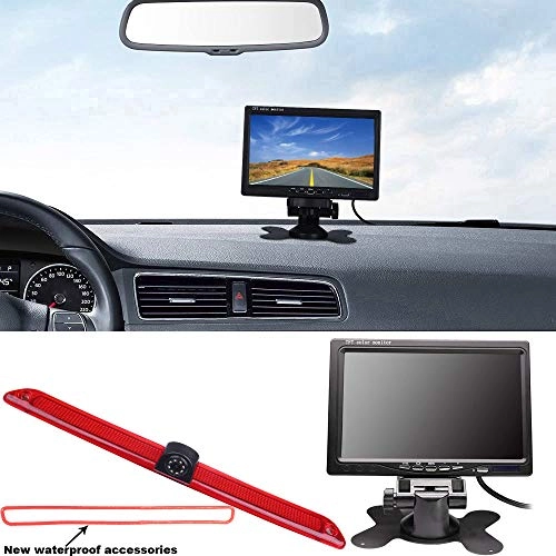 Brake Light Reversing Camera + Rear View Mirror Monitor - Night vision 628 x 586 pixels