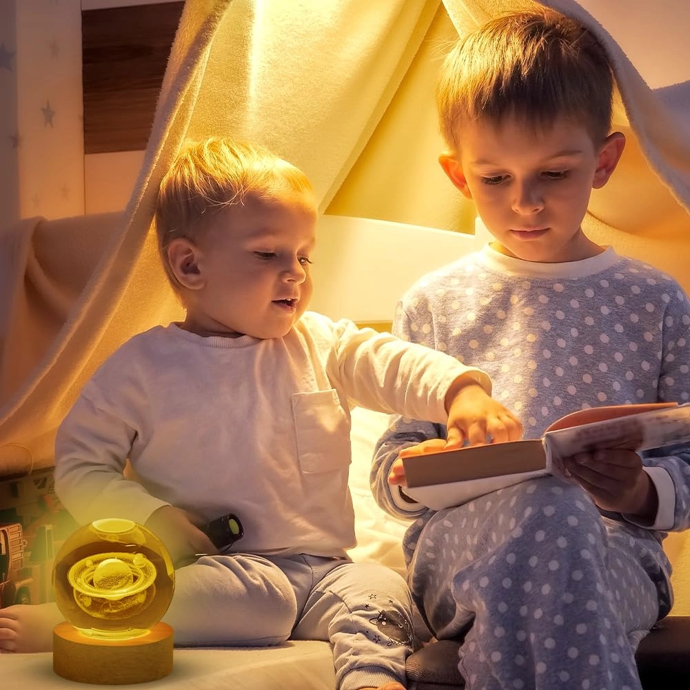 3D Saturn Planet Night Light