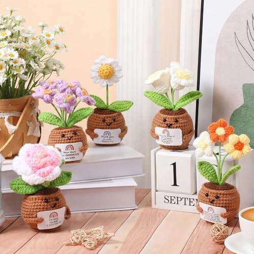 Positive Flower Potted Doll - 15 cm