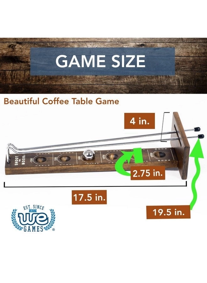 Shoot The Moon - Large 18 Inches Walnut Stained Solid Wood