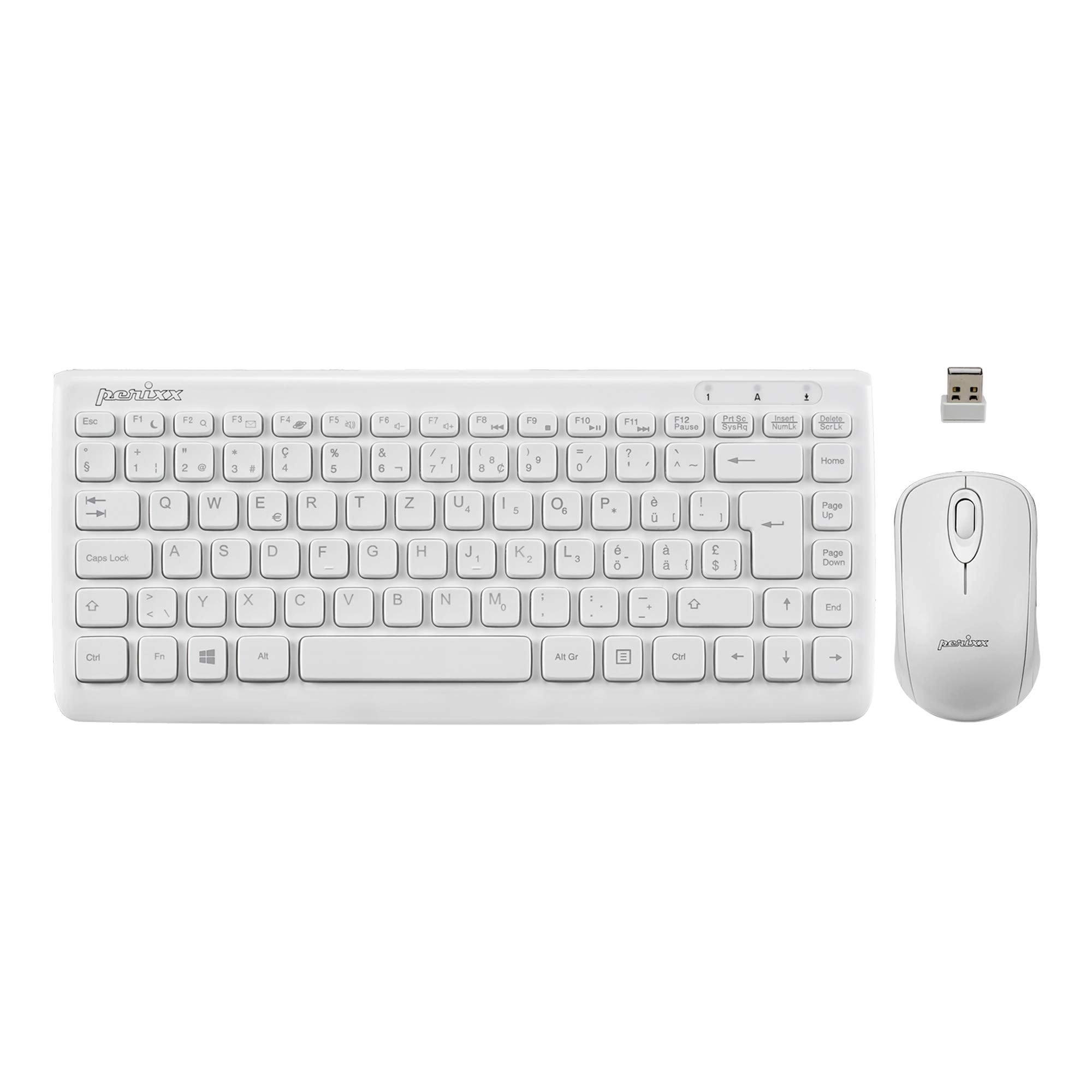 Perixx PERIDUO-707W Plus - QWERTZ Swiss Layout 2.4G Wireless Connection