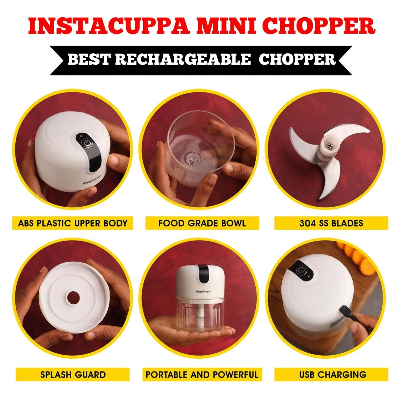 Mini Electric Chopper - 250 ML USB-C