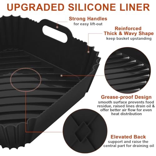 Air Fryer Liners - Silicone 2 Pack
