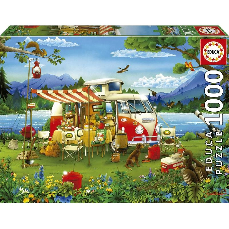 Educa Camping Holiday Puzzle (1000) - 1000 pcs