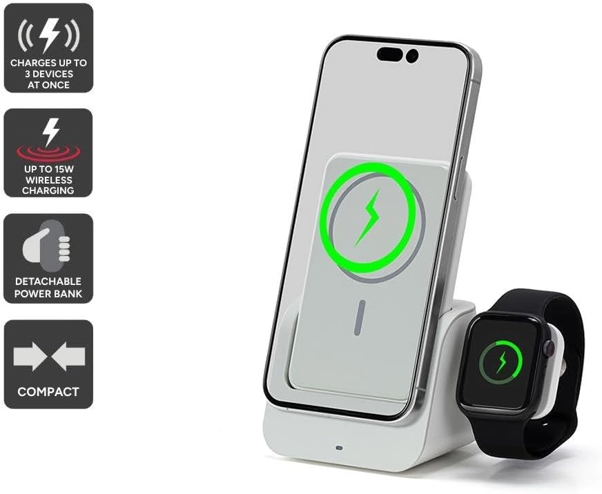 3-in-1 Wireless Charging Station - 10000mAh Fast Charging Wireless