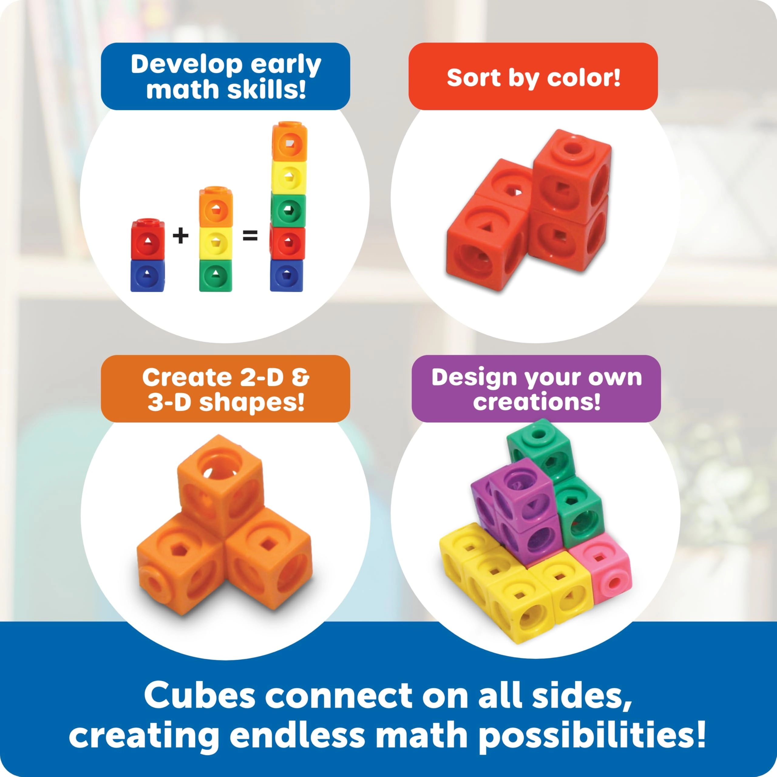 Math link Cubes Activity Set - 5+ Years 100 piece(s)