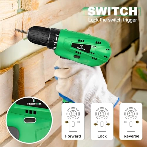 Cordless Drill Set - 1500 Milliamp Hours 12 Volts