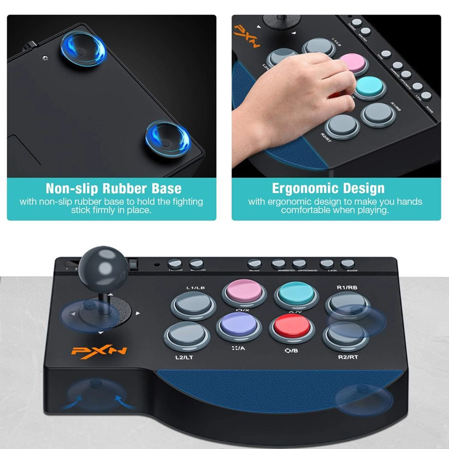 Arcade Joystick Game Controller - Black PC/PS3/PS4/X-ONE