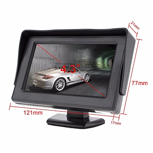 Reversing Camera - 628 x 586 pixels + LCD Car Monitor - 4.3 inch 320 x 240