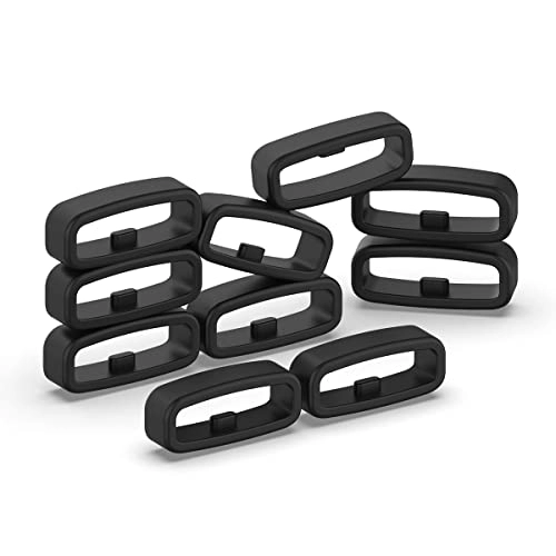 Watch Band 20mm - Silicone Safety Buckle Black 10-Pack