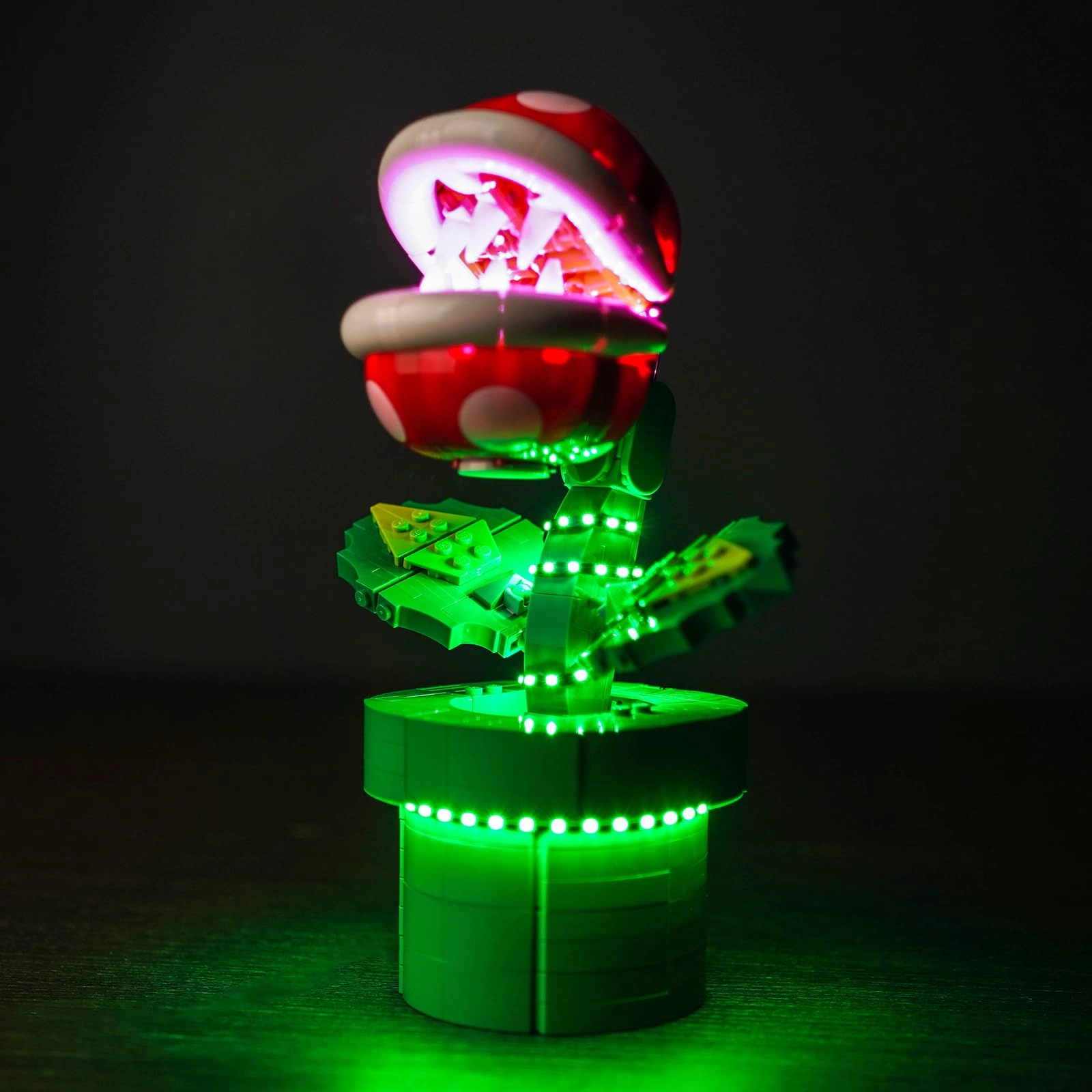 JANWAALY LED Lighting Kit Compatible with Lego Piranha Plant 71426 - Red Basic Version