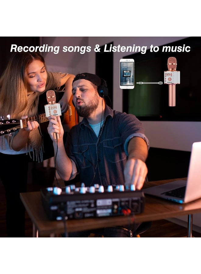 Karaoke Microphone Q78 - Bluetooth Disco Lights Echo Effect