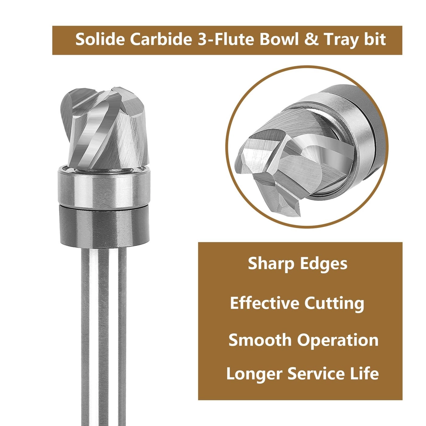 Bowl and Tray Router Bit - 1/2" 1/4"