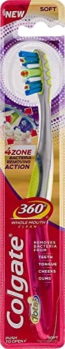 360 4 Zone Whole Mouth Clean Manual Toothbrush - Soft
