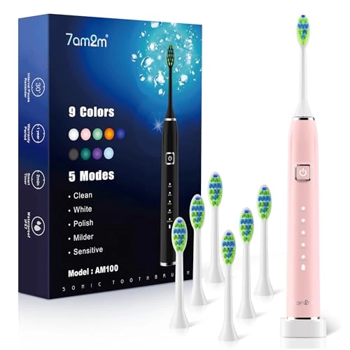 Sonic Electric Toothbrush - 6 Brush Heads 5 Modes 2 Minute Timer