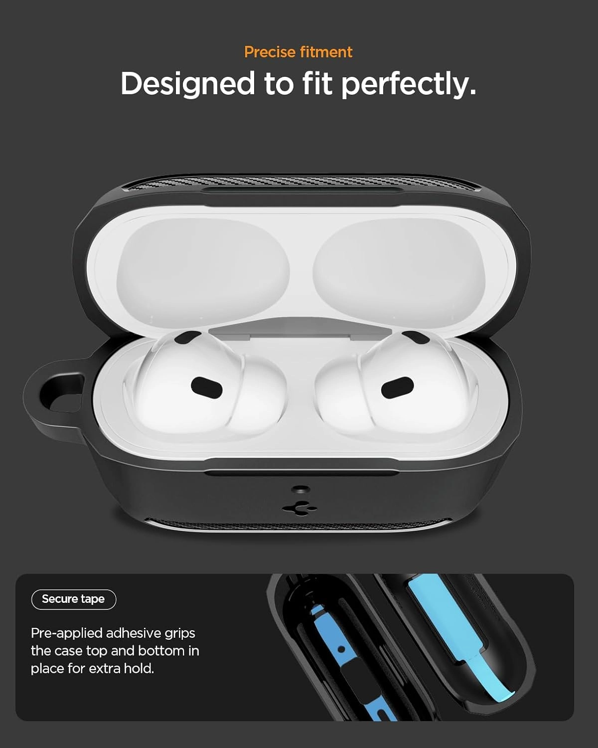 Rugged Armor - Case for AirPods Pro 3 - Shockproof + Carabiner - Key Ring