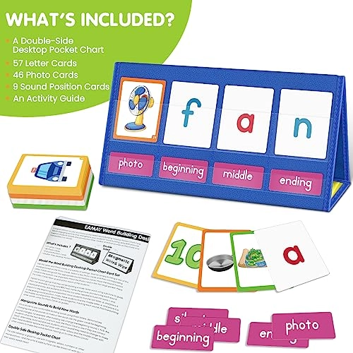 CVC Word Building Desktop Pocket Chart - 36 months - 18 years 113 pieces