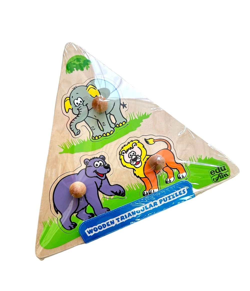 Wooden Triangular Shape Board - Suitable for 1 year & above