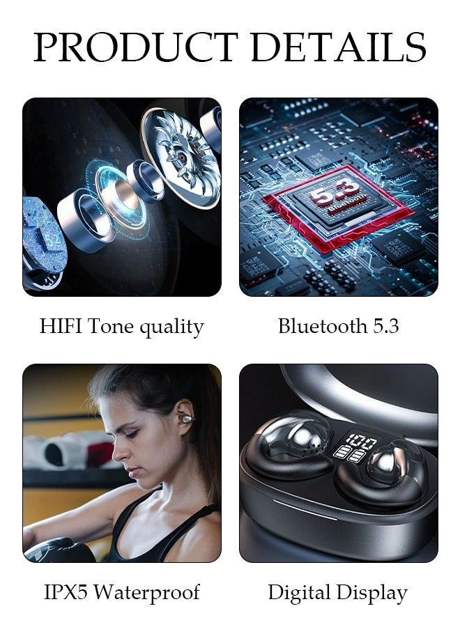 Clip On Bluetooth Earphones Wireless Earbud