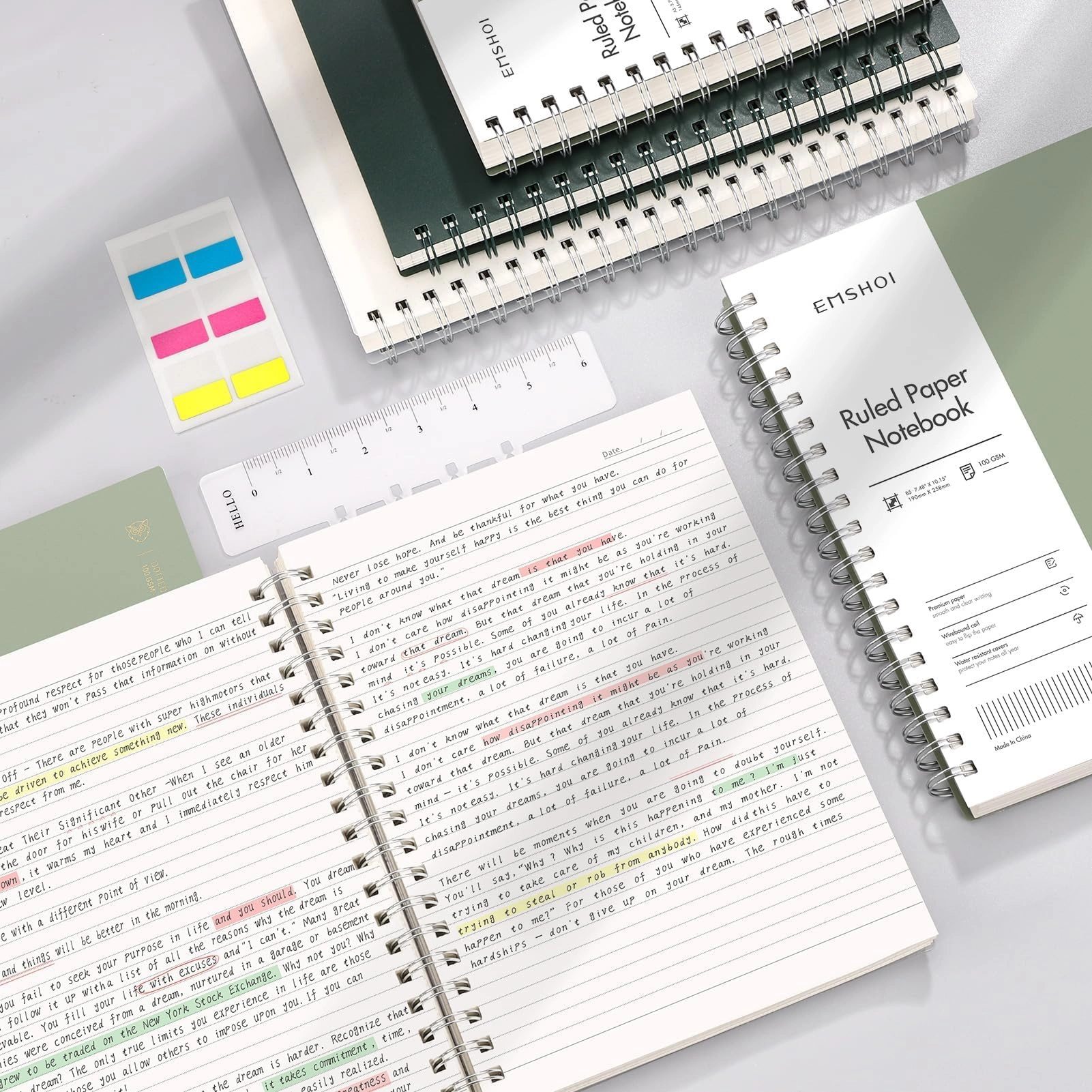Notebook A5 Spiral - Lined 150 Sheets