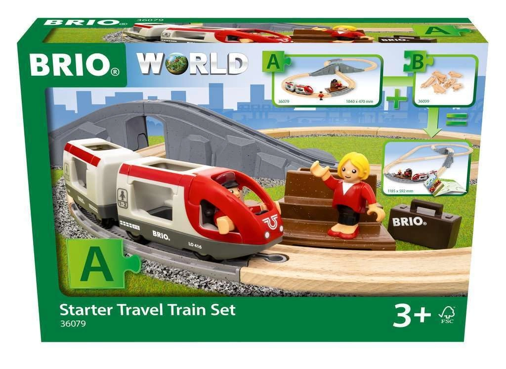 BRIO 36079 Starter Travel Train Set - 22-Piece