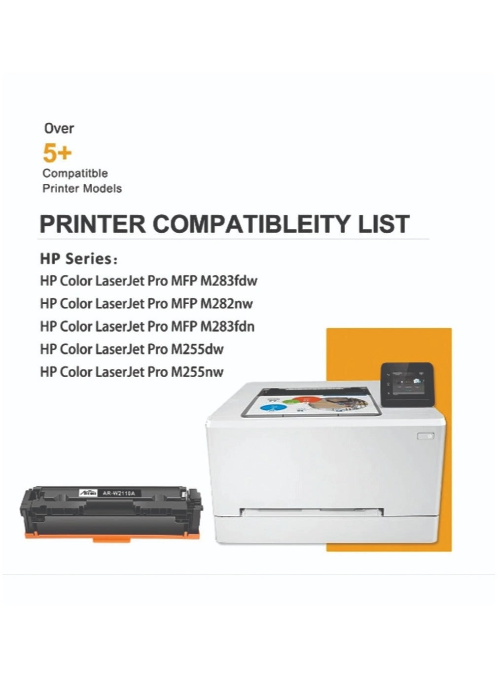 207AX W2210A - High Capacity Black + 207AX W2211A - Cyan + 207AX W2212A - Yellow + 207AX W2213A - Magenta