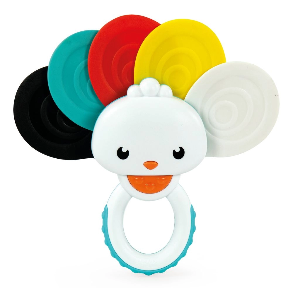 Peacock Rattle Teether - 3 Months Multi Colour