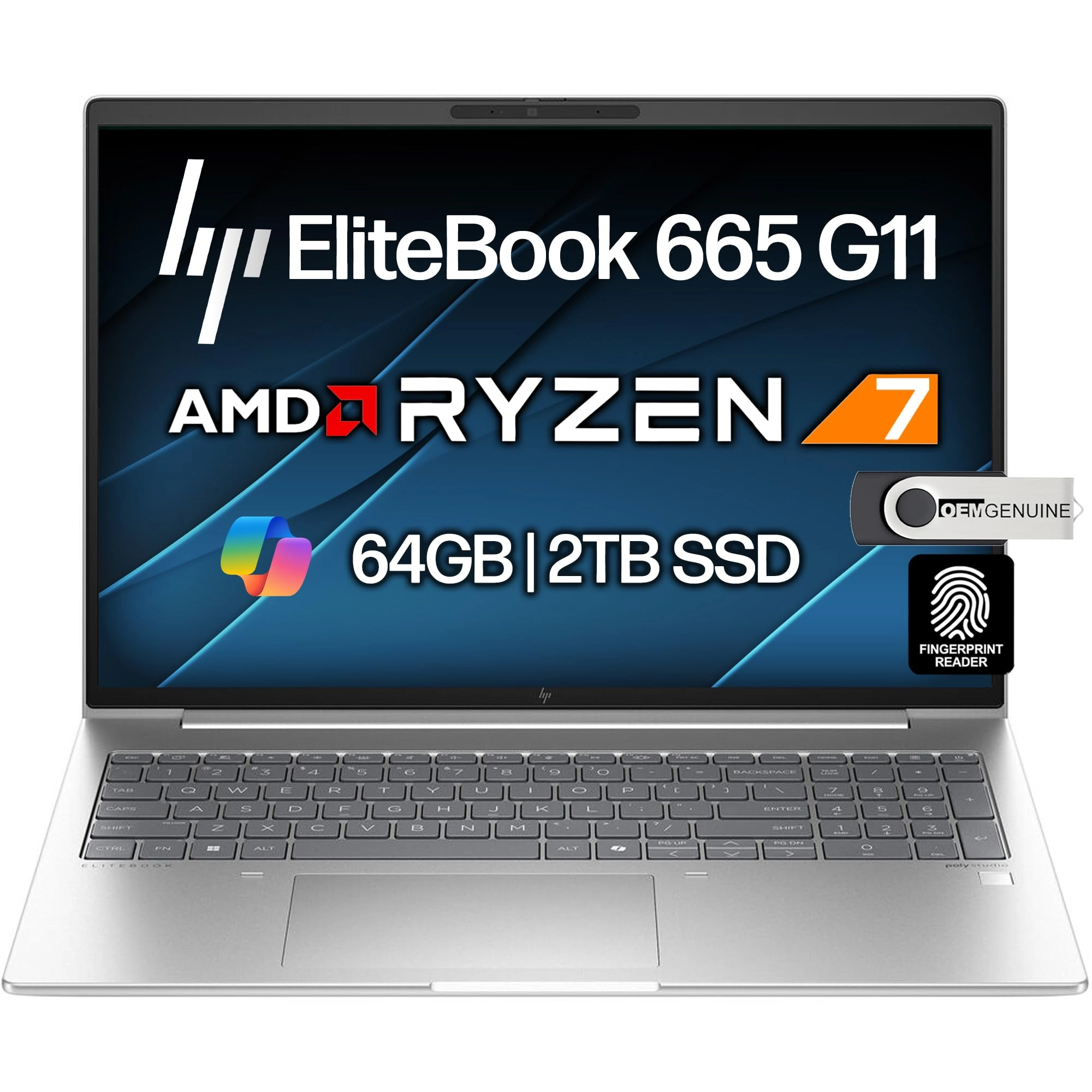 HP EliteBook 665 G11 - 16'' Ryzen 7-7735U 64GB DDR5 2TB SSD