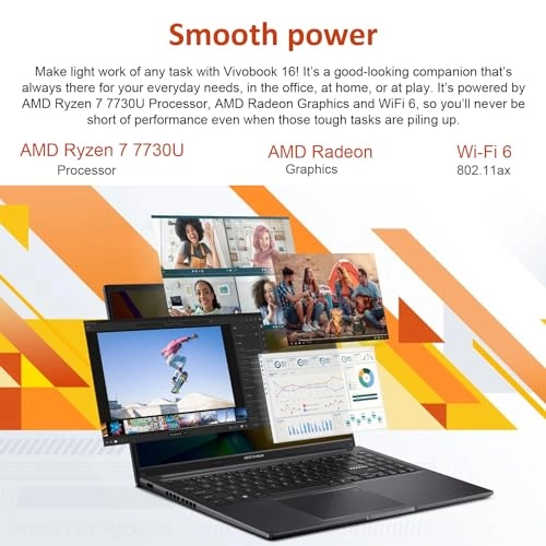 Vivobook 16 M1502I - 16'' Ryzen 7 7730U 16GB DDR4 1TB SSD