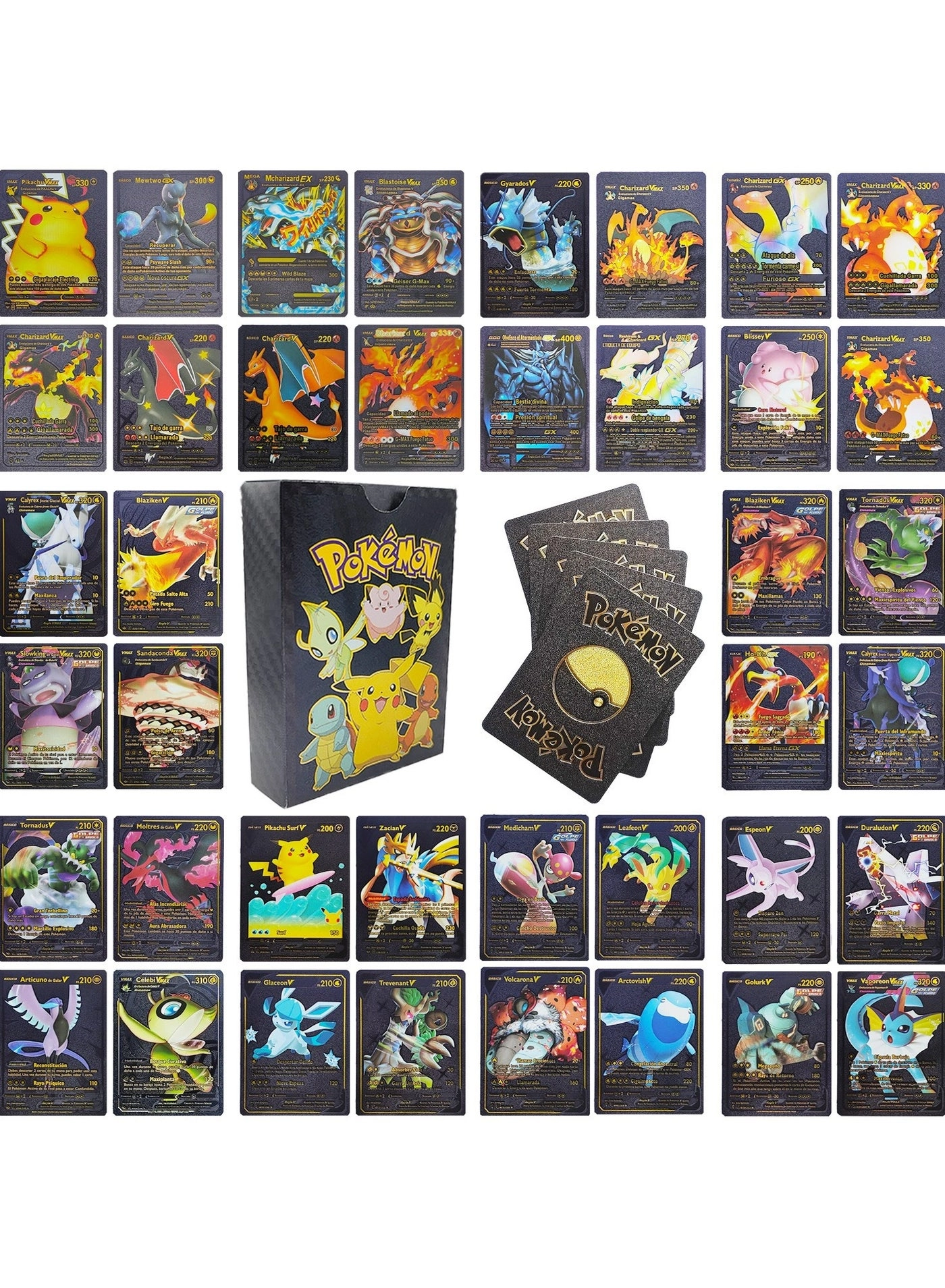 Gold flash card - 55pcs + Silver flash card - 55pcs + black flash card - 55pcs