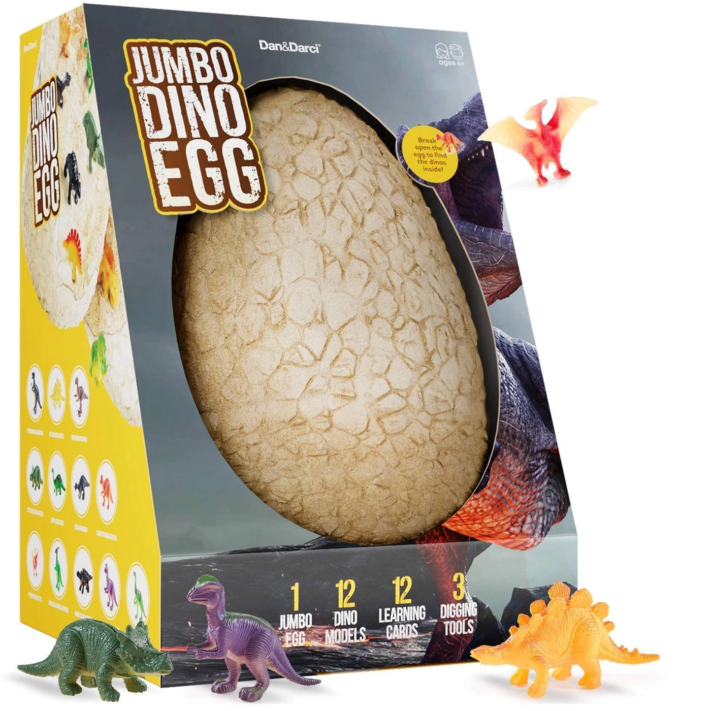Jumbo Dino Egg Activity Dinosaur Archaeology - 12 pieces