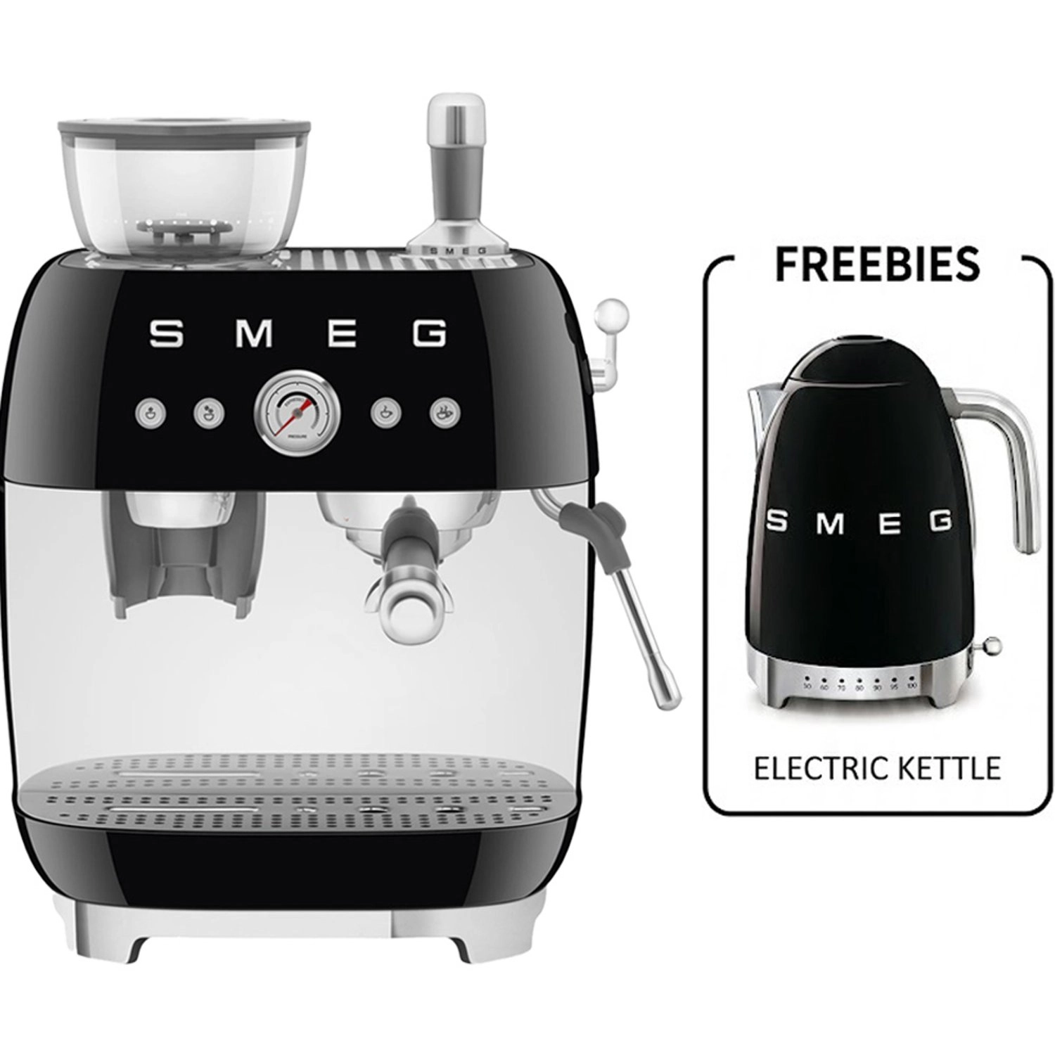 Smeg EGF03BLUK - Built-in grinder + KLF04BLUK