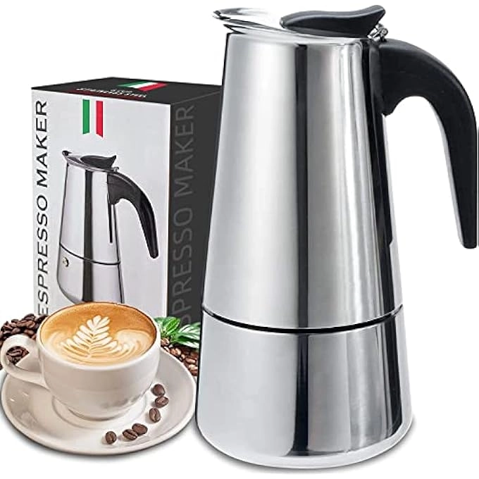 Conyee Moka Pot - Stainless Steel 9 Cup