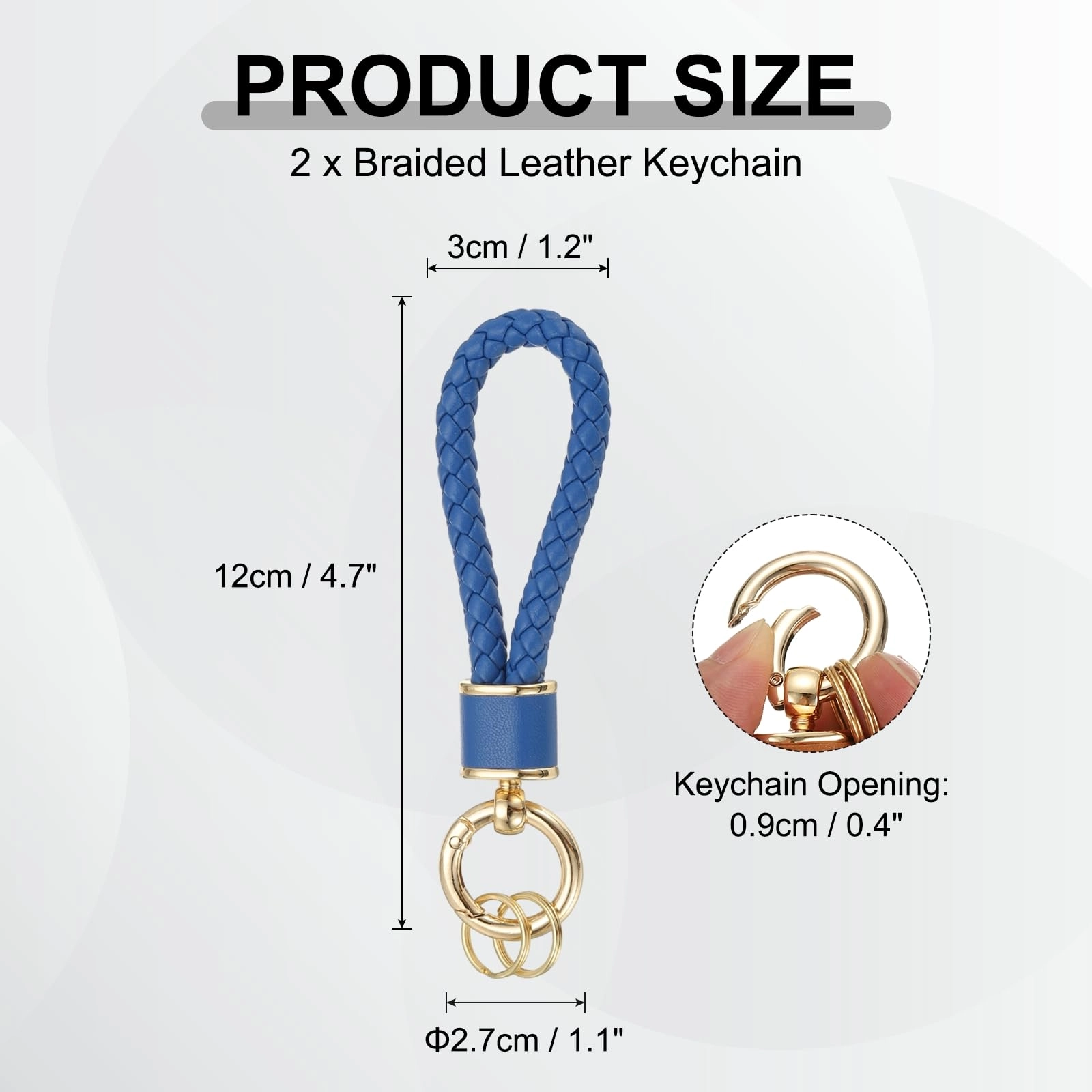 Braided Leather Keychain - Animal