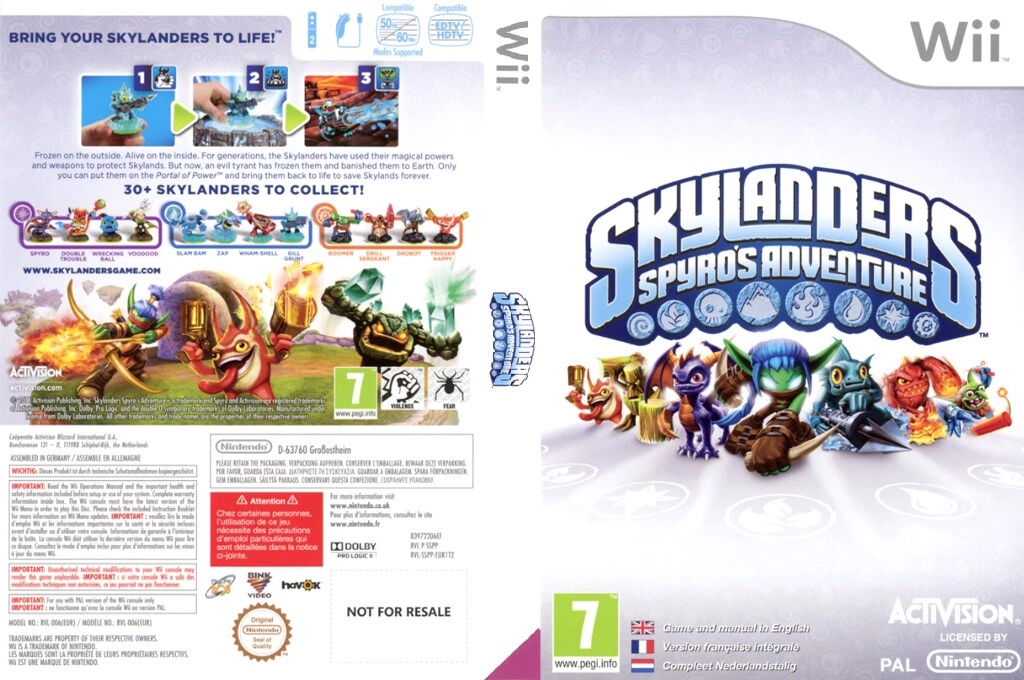 Activision Skylanders Spyro's Adventure GAME DISC ONLY - Wii