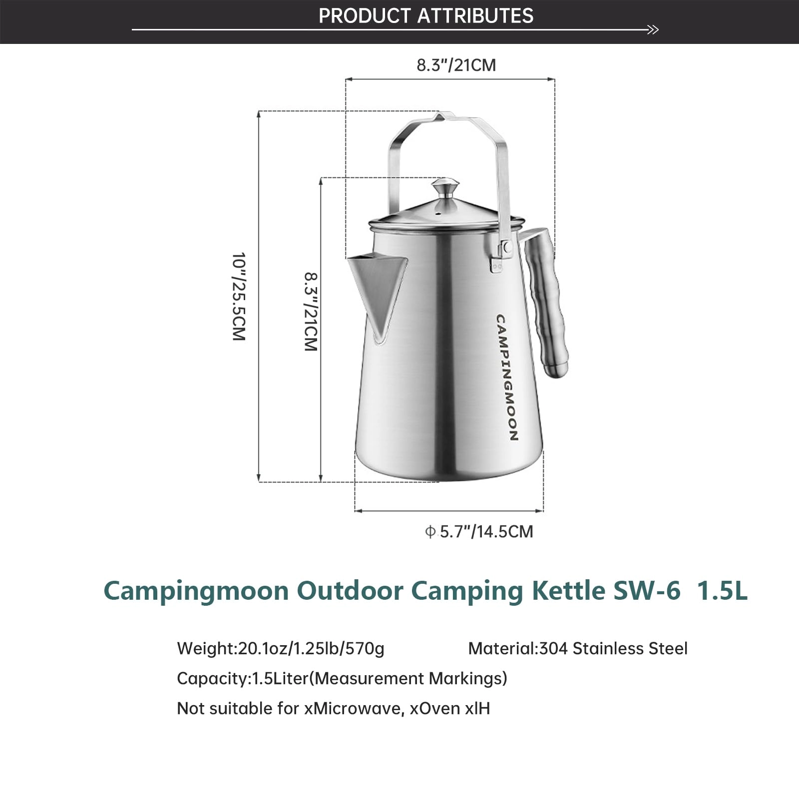 Campfire Kettle - 1.5L