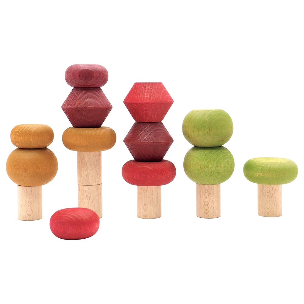 Lubulona Autumn Stacking Trees - 3 years & above 18 pieces
