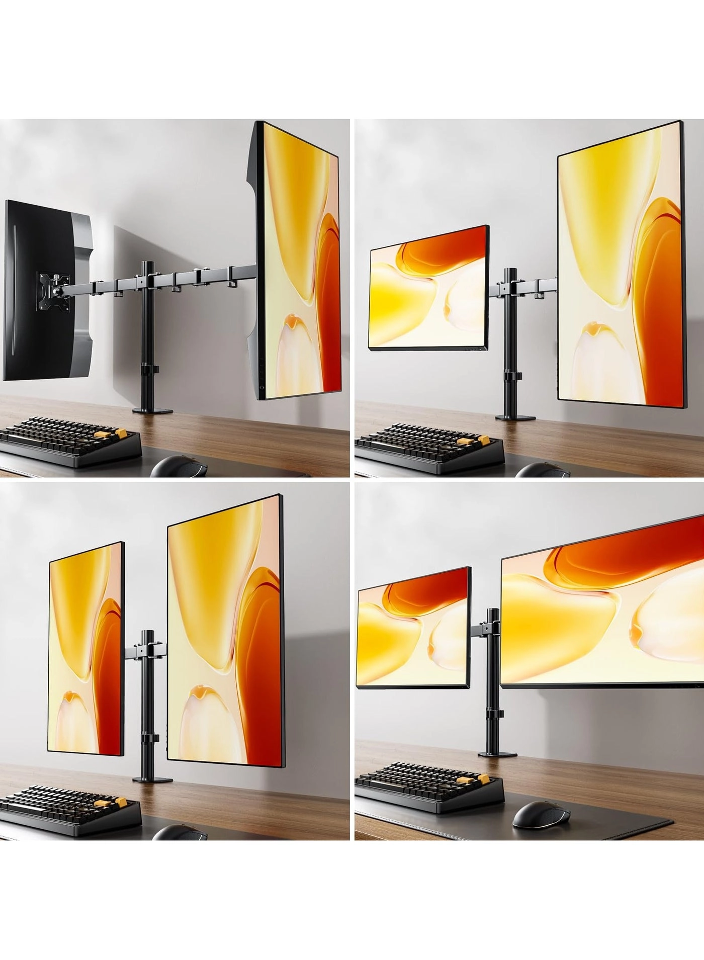 Dual Monitor Stand - 32 inch 75mm x 75mm 100mm x 100mm