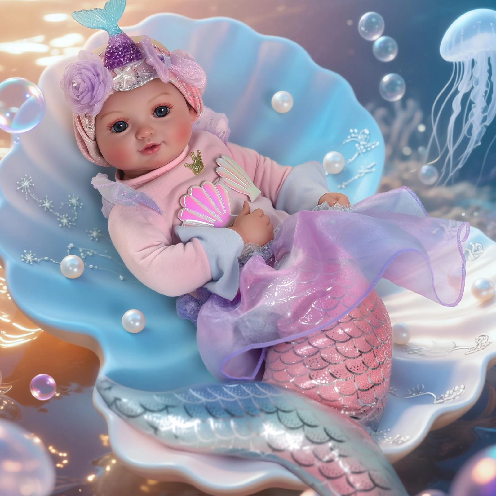 Mia Reborn Baby Doll - 17-inch Vinyl Cotton Ages 3+