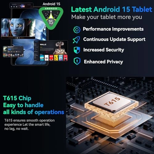Android 15 Tablet - 128GB 12"