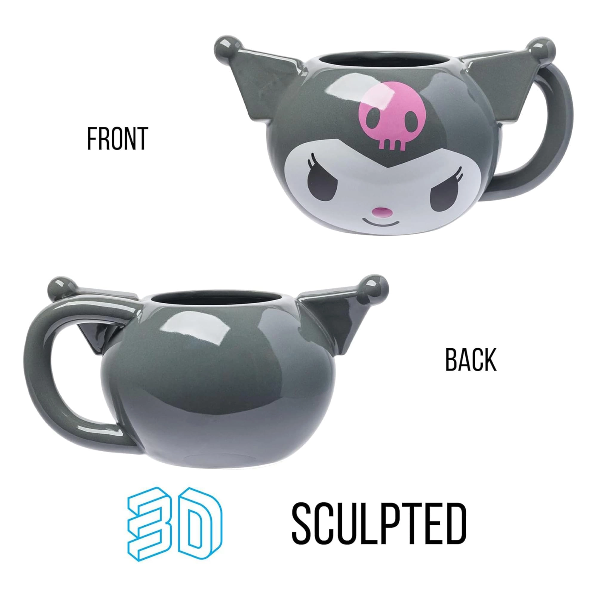Hello Kitty and Friends Kuromi Ceramic Mug - 1 pcs Sculpted