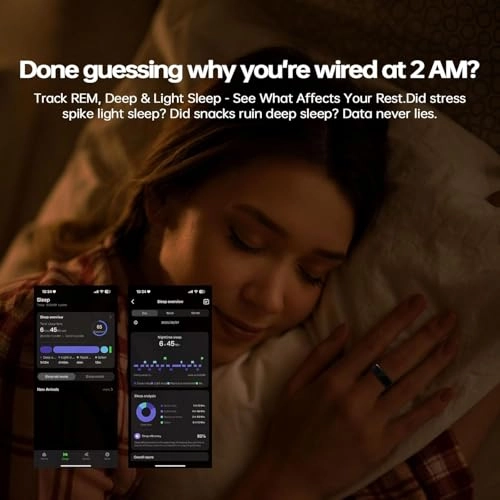 Fitness Ring - Heart Rate Sleep Tracking Waterproof