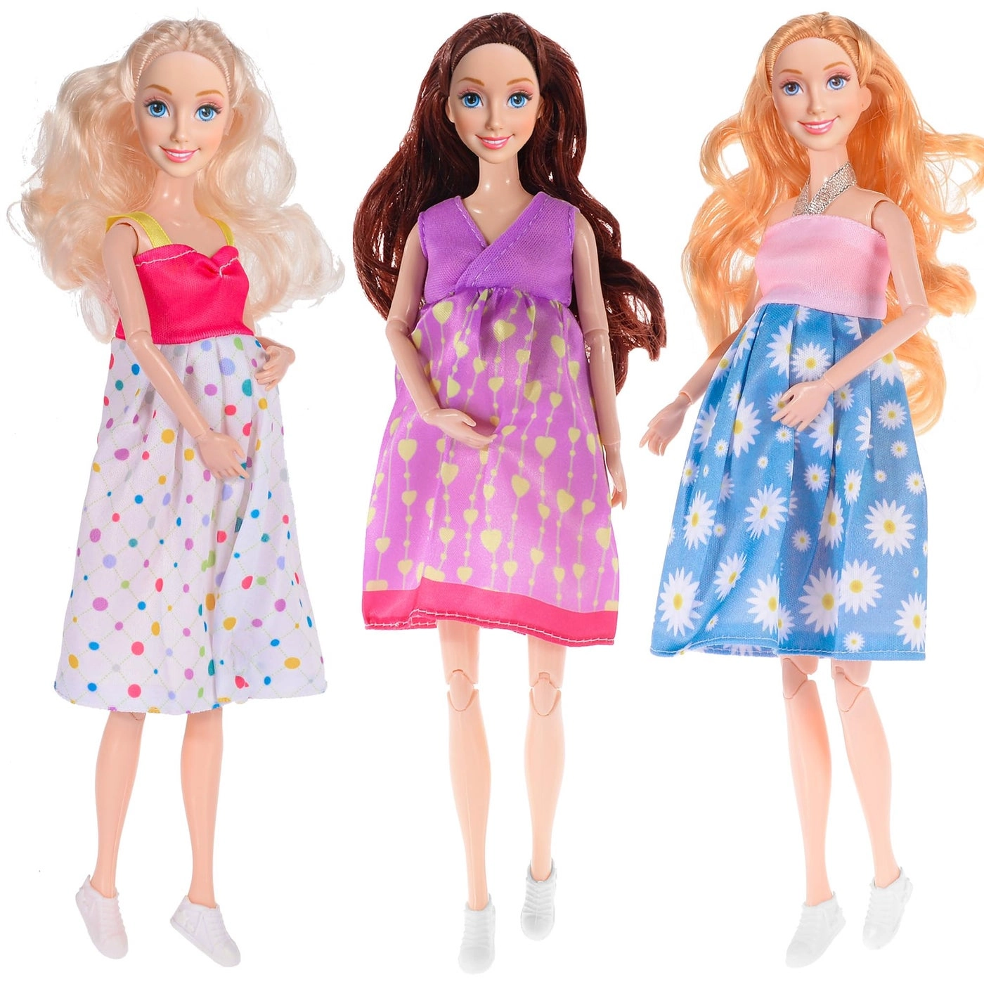Pregnant Dolls - 3Pack 115 inch Interchangeable Pregnant and Normal Bellies