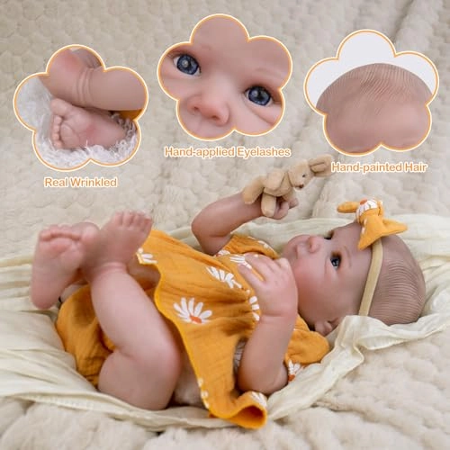 Reborn Baby Doll - 20-inch Vinyl Soft Cloth Body Girl Ages 3+