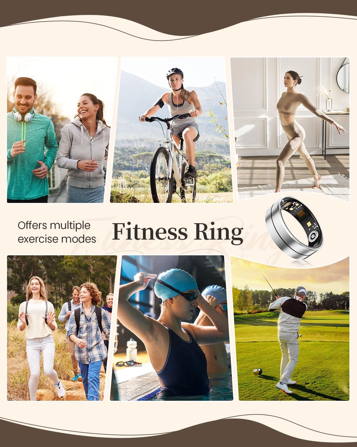 FT Ring - Fitness Health Tracker Sleep Monitoring IP68 Waterproof