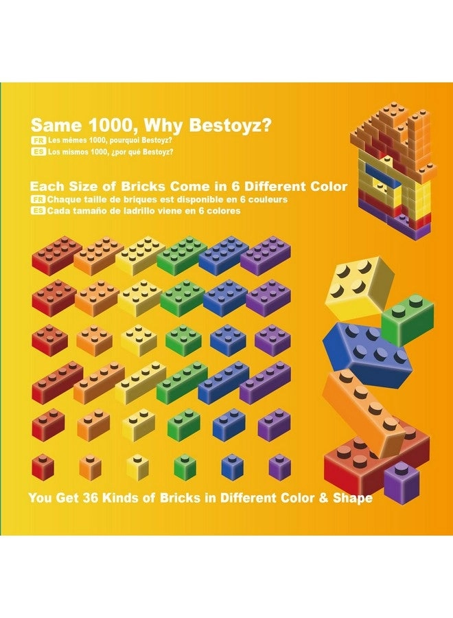 Building Bricks - Rainbow Colors 1000 pcs