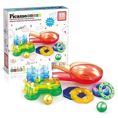 Magnetic Marble Run Add-On Expansion Pack - 15pcs